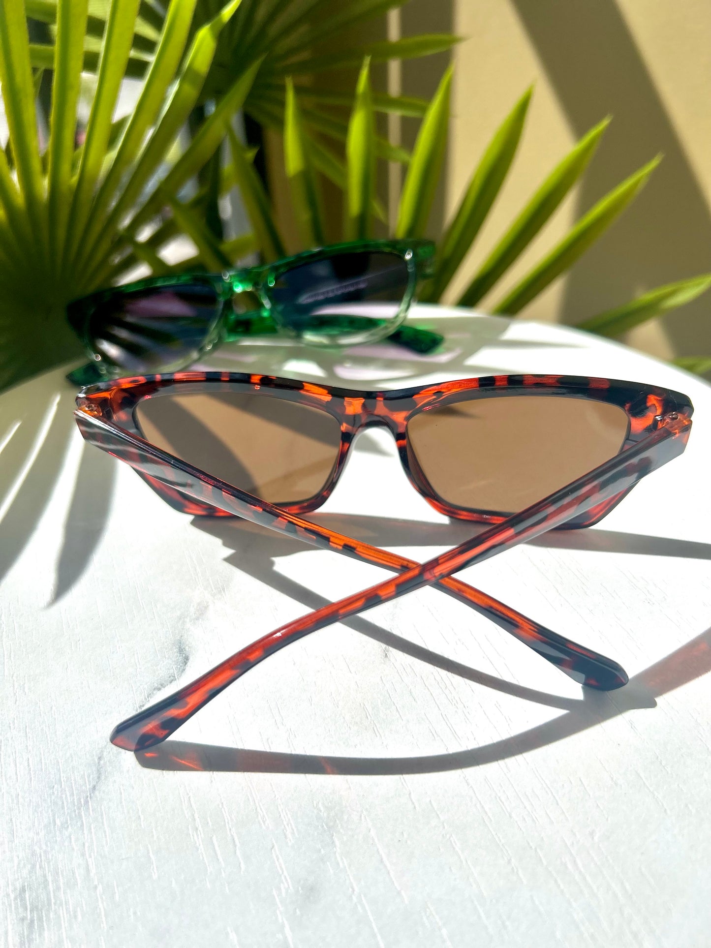 The Rebel Duo – Bold Square Sunglasses in Green Marble & Tortoise Brown | Bad Girl Diaries Eyewear Sunny Shades