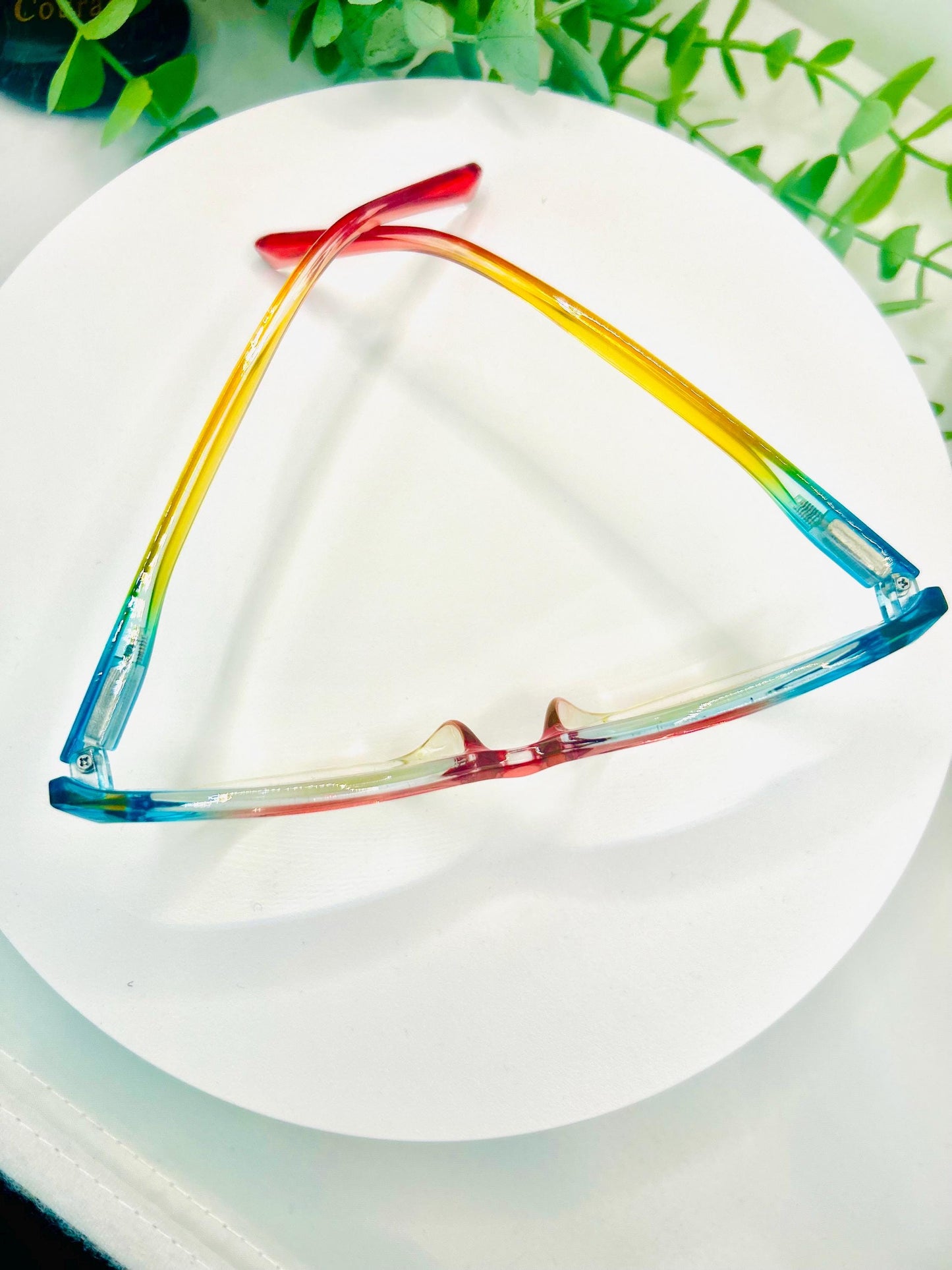 (Readers)Candy Coated Colorful Rainbow Cat Eye Reading Glasses|Blue Light Blocking +2.50|Bold Eyewear for Women|Fun Oversized Retro 250