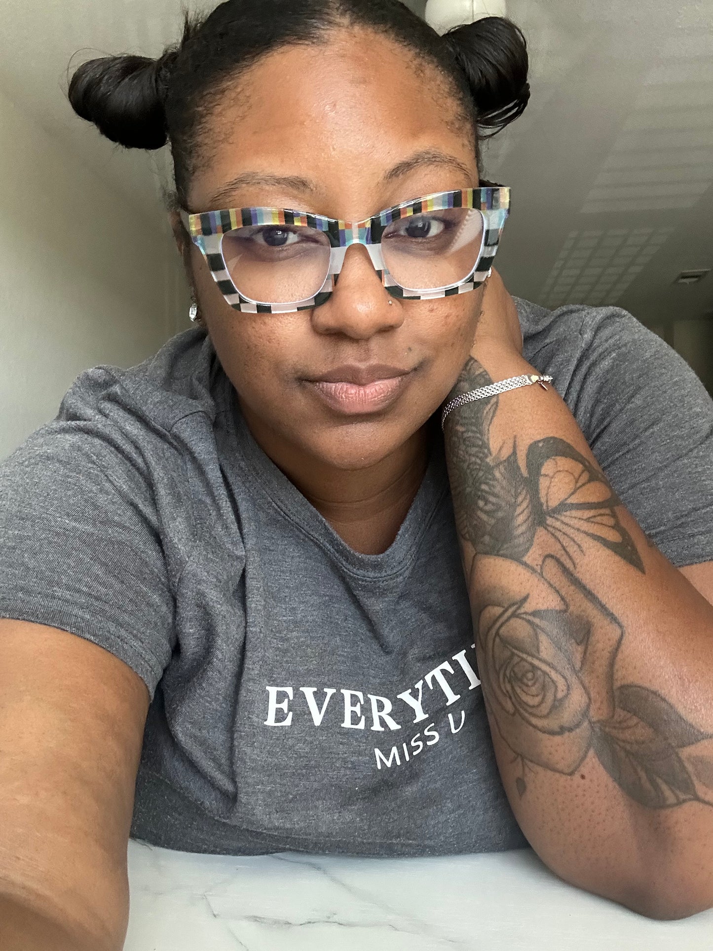 Kaleidoscope Killa – Bold Unapologetic Striped Square Glasses