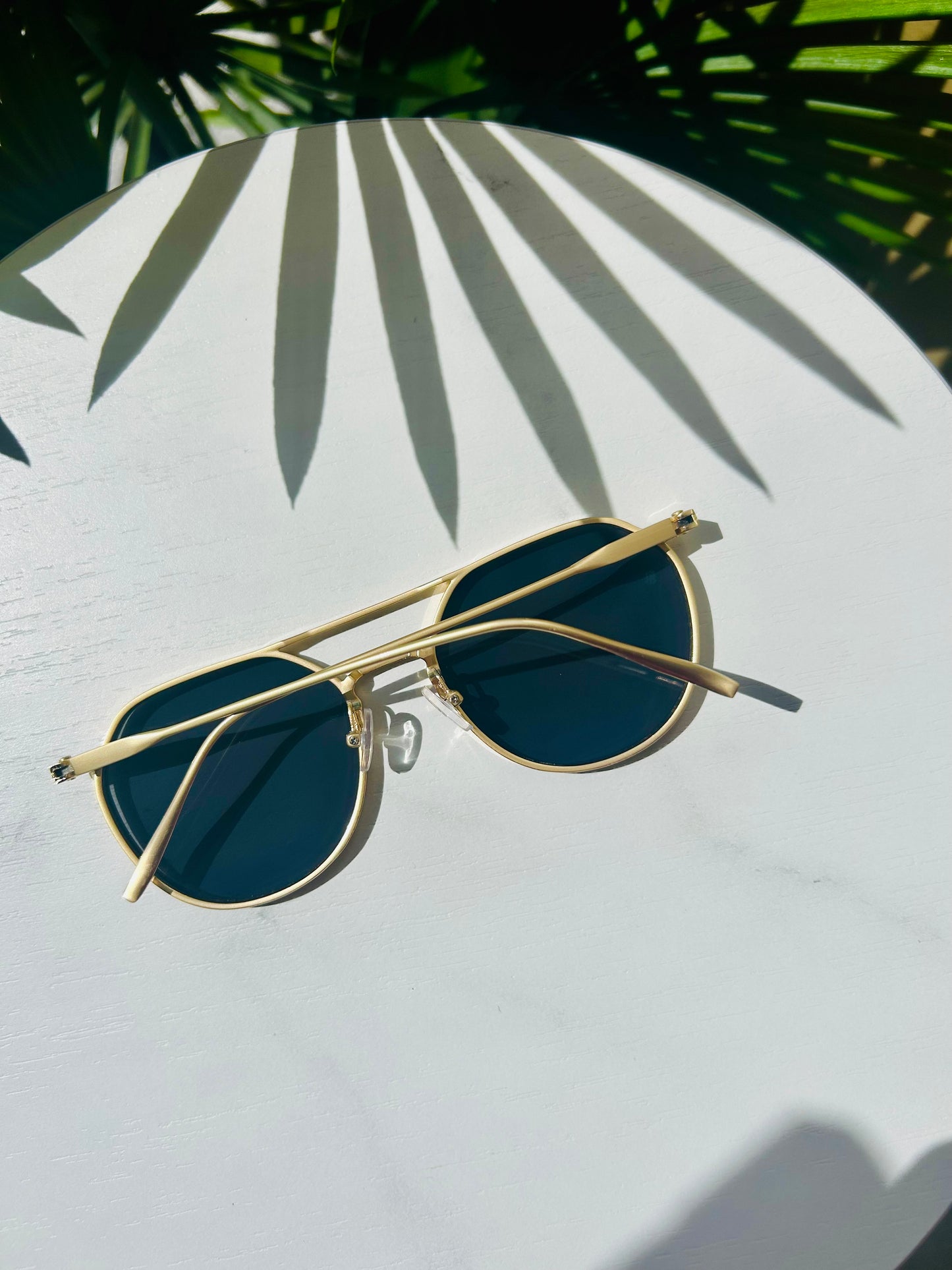 Savage & Solar – Round/Square Gold Frame Shades – Unisex/Men Oversized Glasses