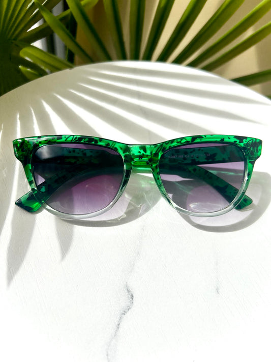 The Rebel Duo – Bold Square Sunglasses in Green Marble & Tortoise Brown | Bad Girl Diaries Eyewear Sunny Shades