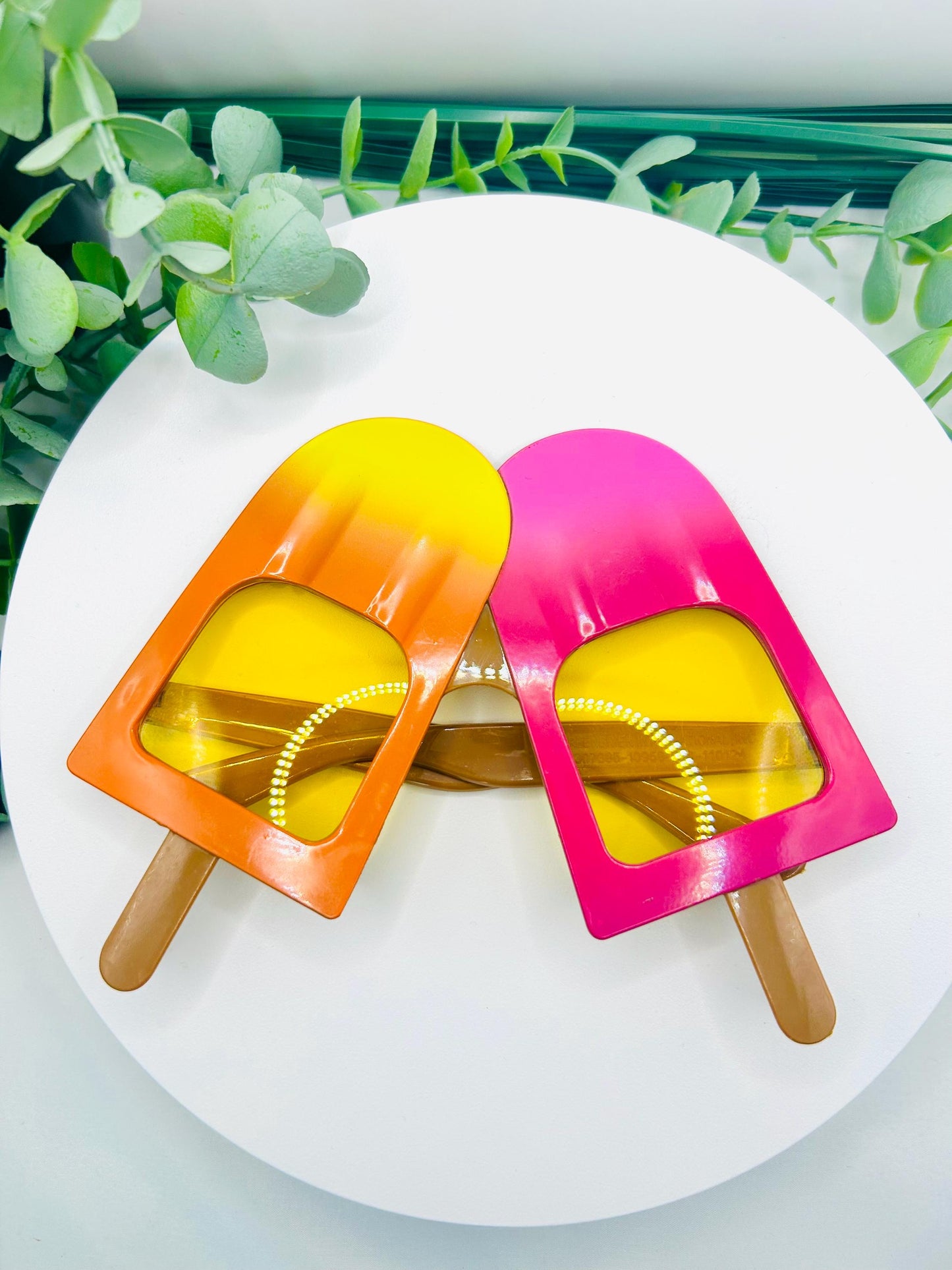 Sundae Funday Ice Cream Popsicle Novelty Sunglasses Fun Summer Party Shades Festival Carnival Bachelorette Birthday Cruise Vacation Funny