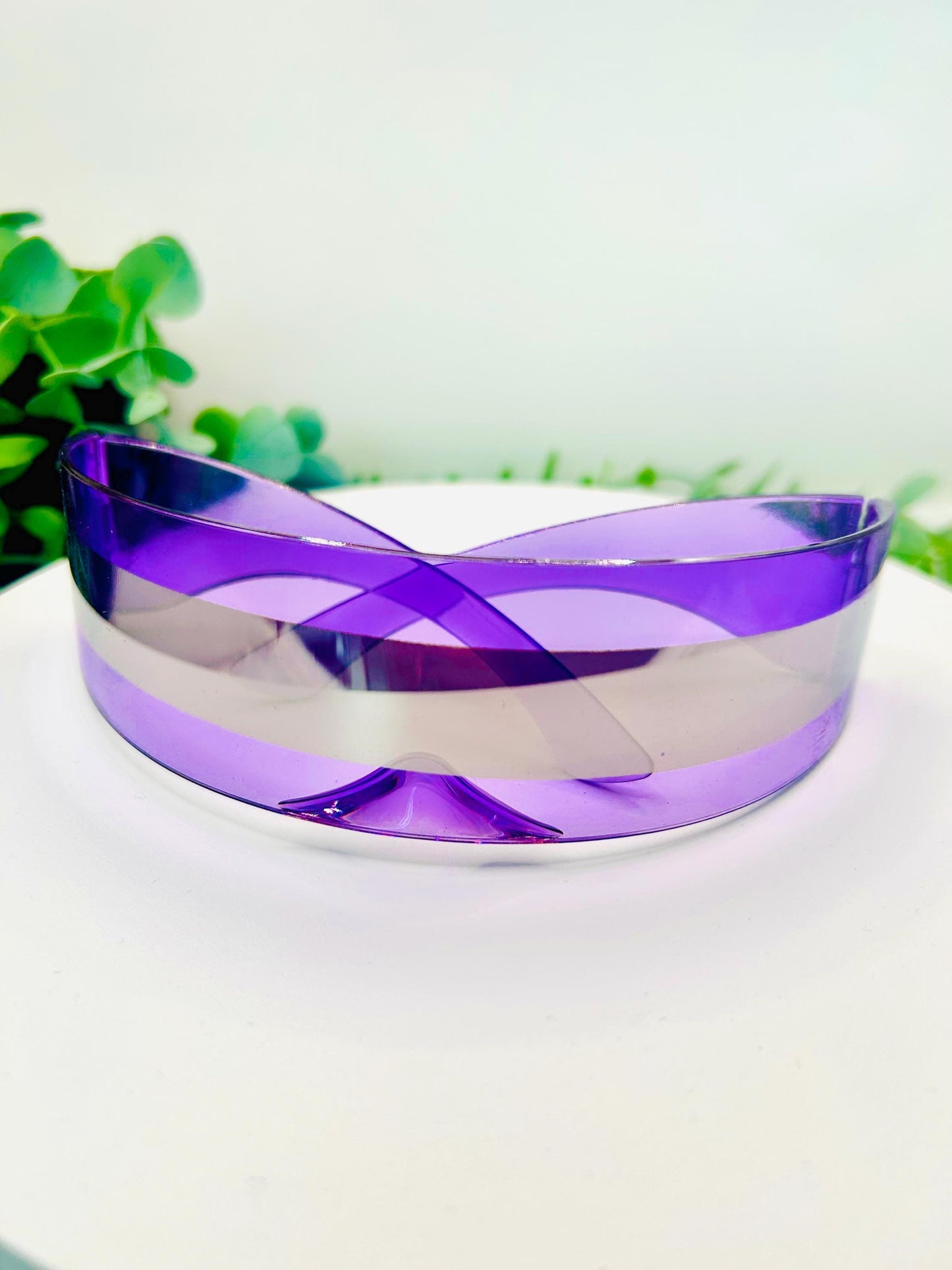 Ultraviolet Vixen Shield Sunglasses Oversized Futuristic Wraparound Visor Shades Festival Fashion Bold Purpl Statement Sunnies Barbiecore UV