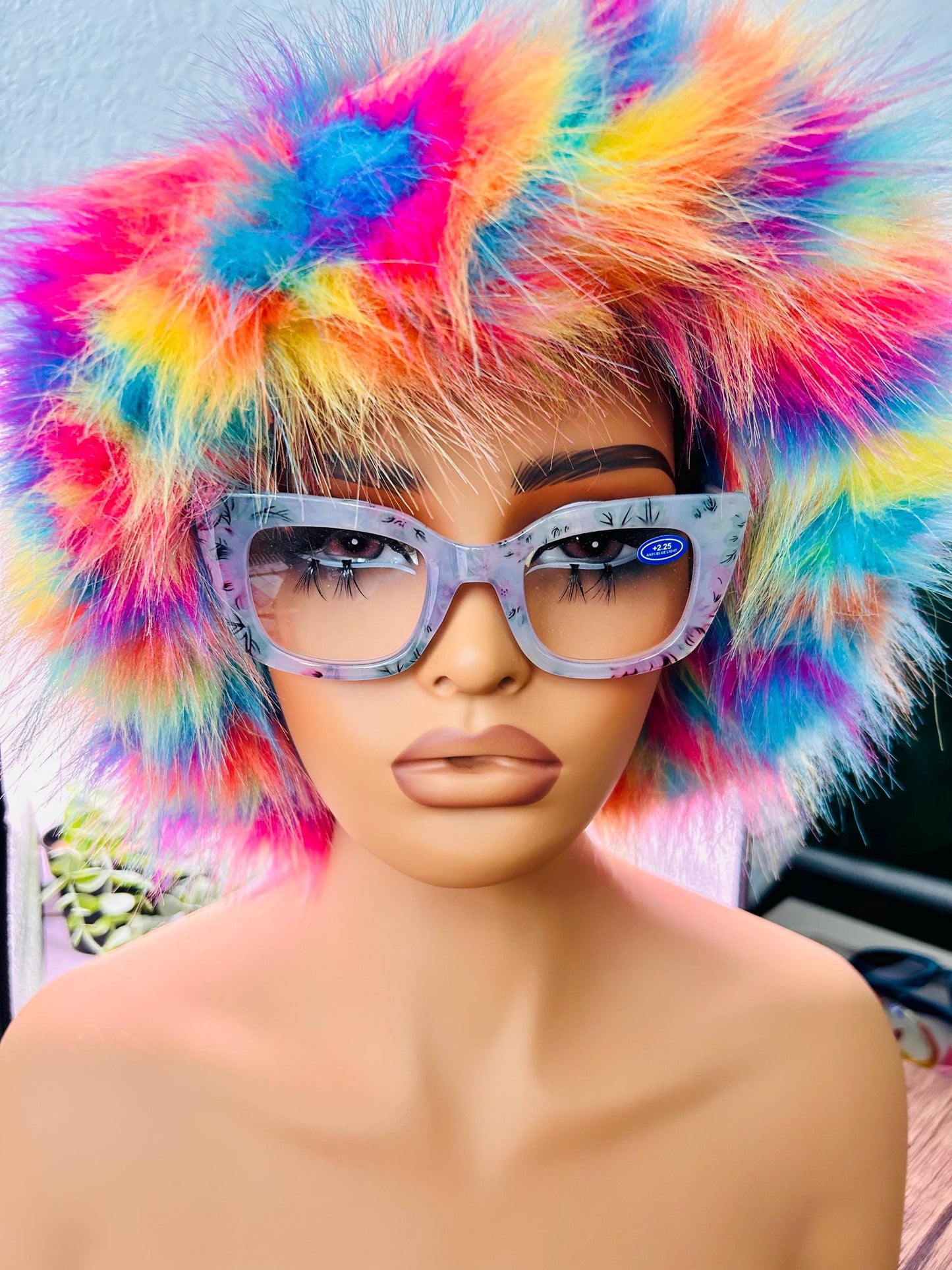 (Readers) Garden Flowers Oversized Floral Square Reading Glasses 2.25 2.50 2.75 Blue Light Blocking Bold Spring Pastel Women Eyewear