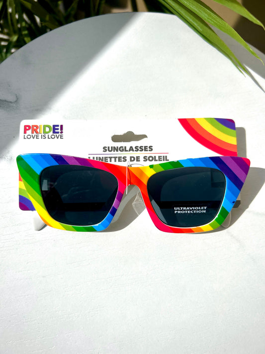 RuPaul Rainbow 4 Pack Bundle Sunglasses Pride Glasses | 2 Round + 2 Cat Eye Frames | Festival Shades | Colorful LGBTQ+ Community Fun