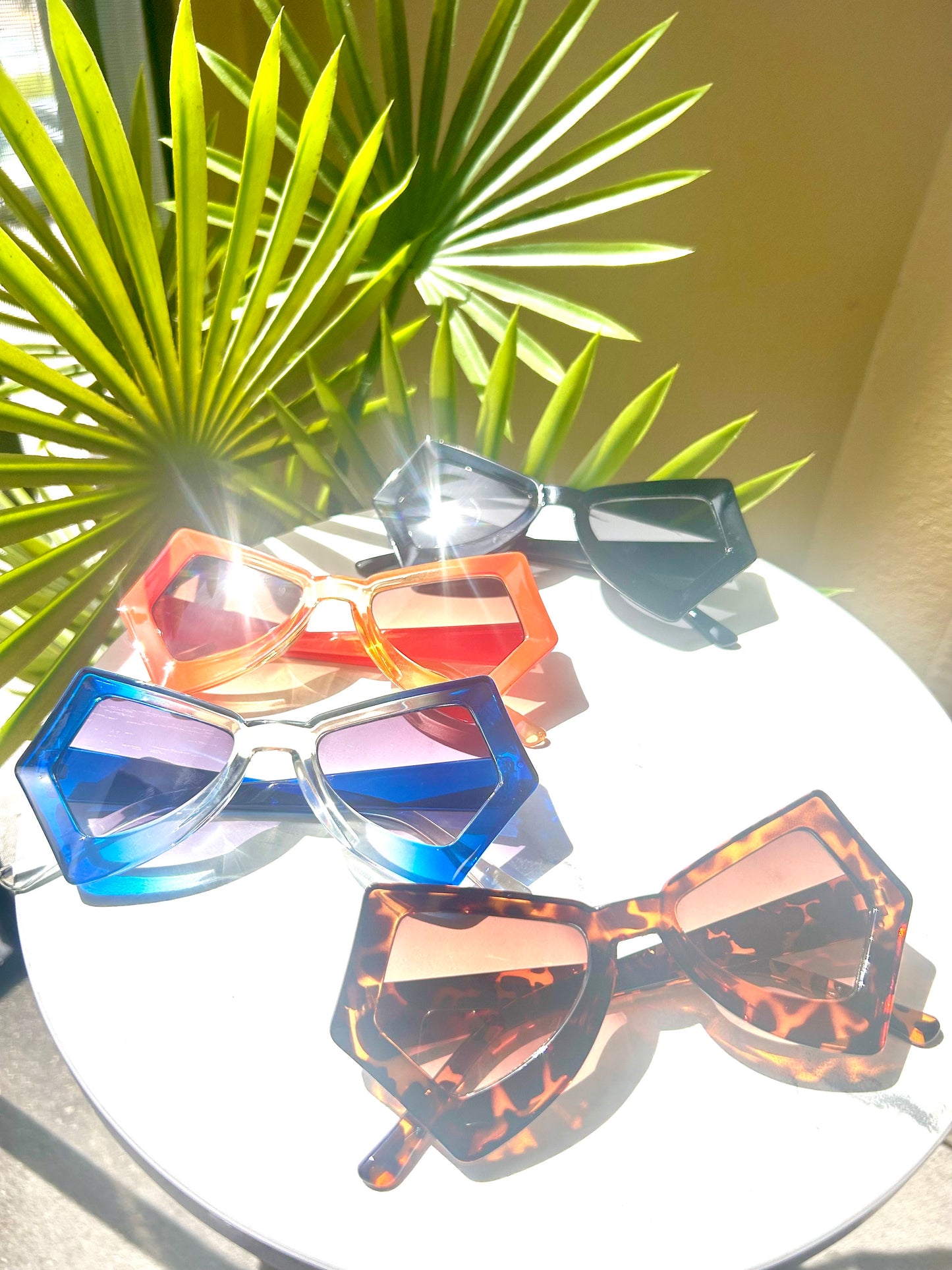 Bold Geometric Sunglasses – Oversized Statement Shades in 4 Colors