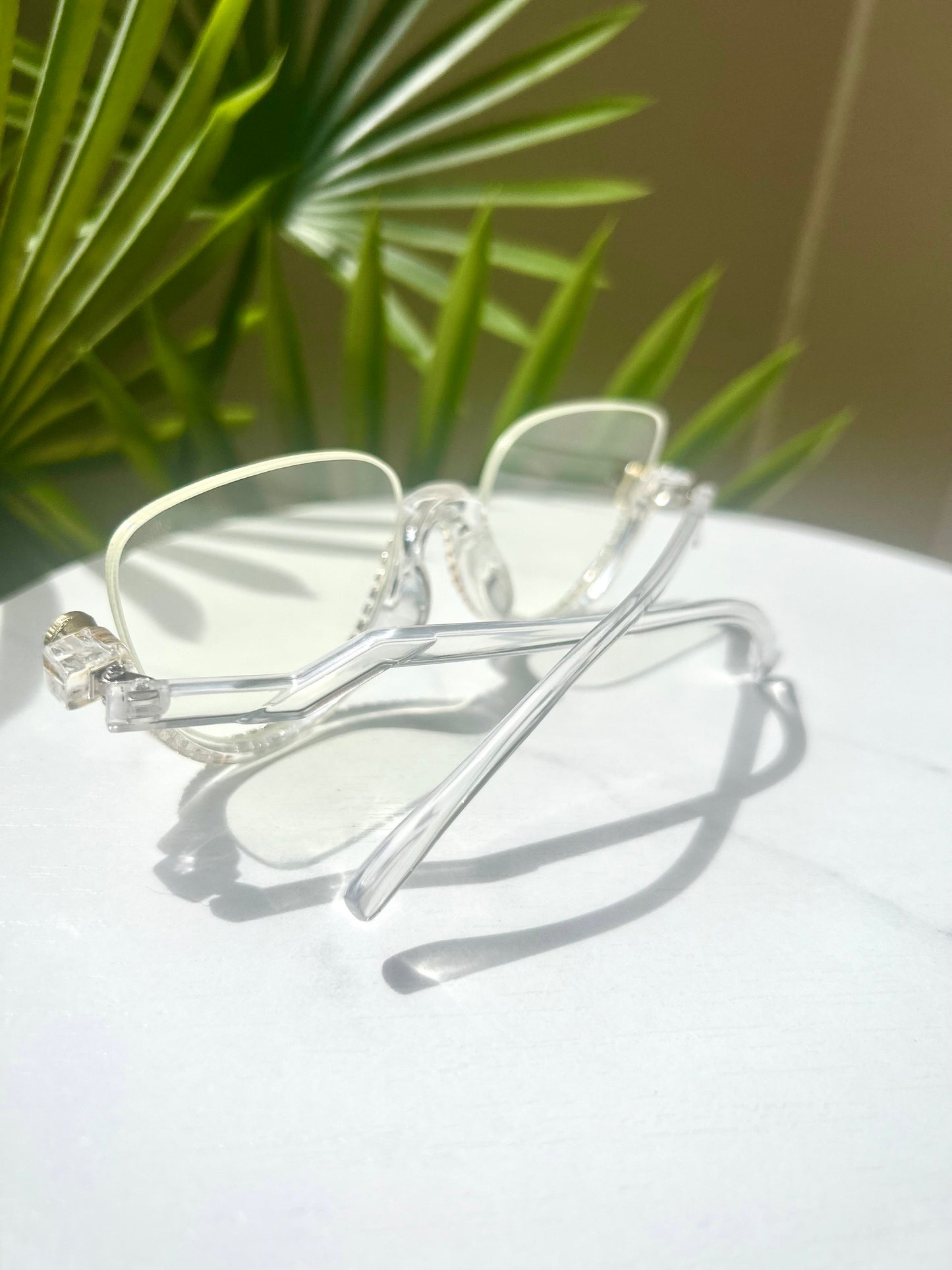 Rhinestone Cat Eye Clear Lens Glasses – Oversized Fashion Eyewear for Women | Statement Bling Frames