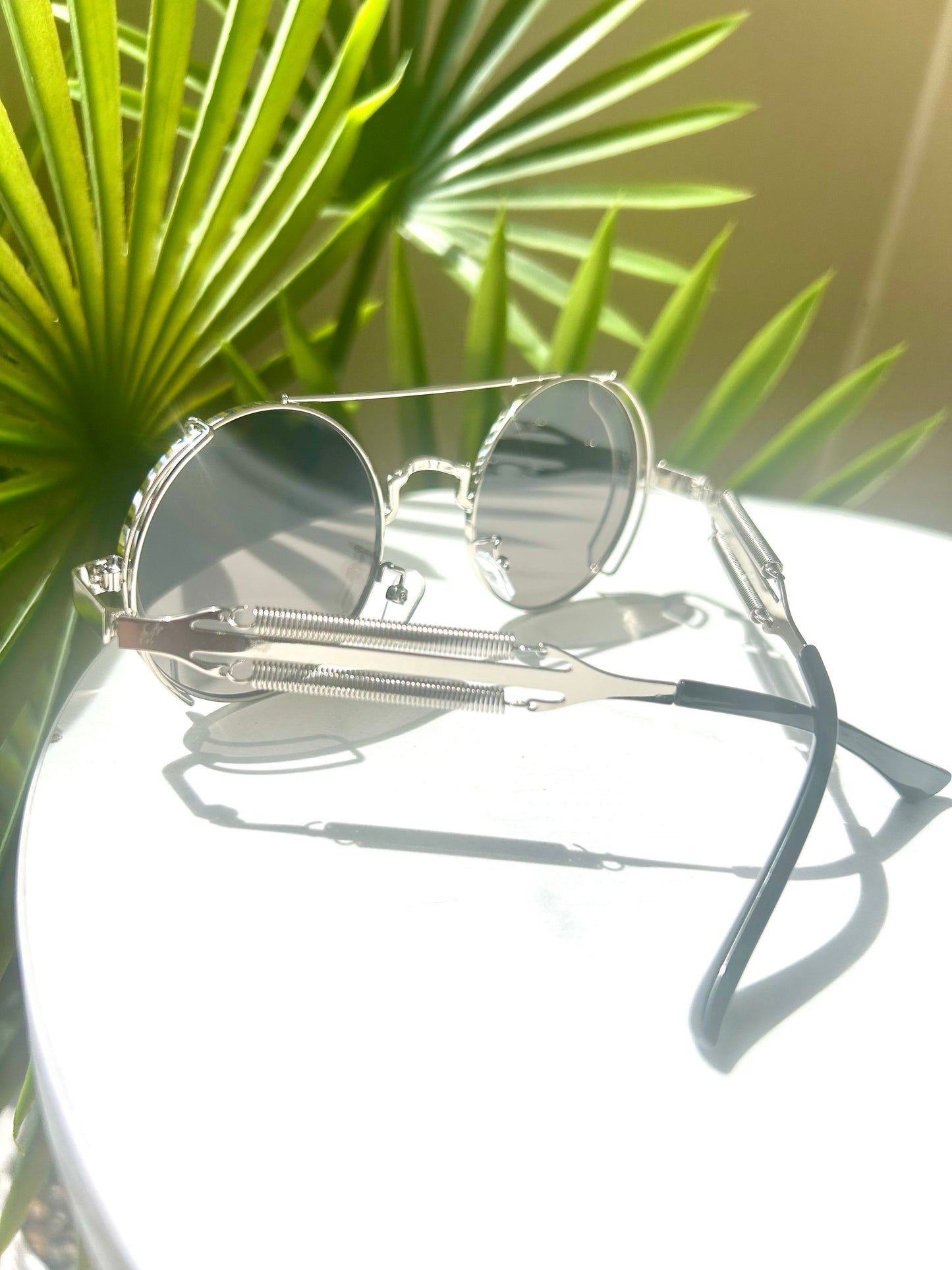 Steel Rebel Men’s Round Futuristic Sunglasses – Bold Metal Statement Shades