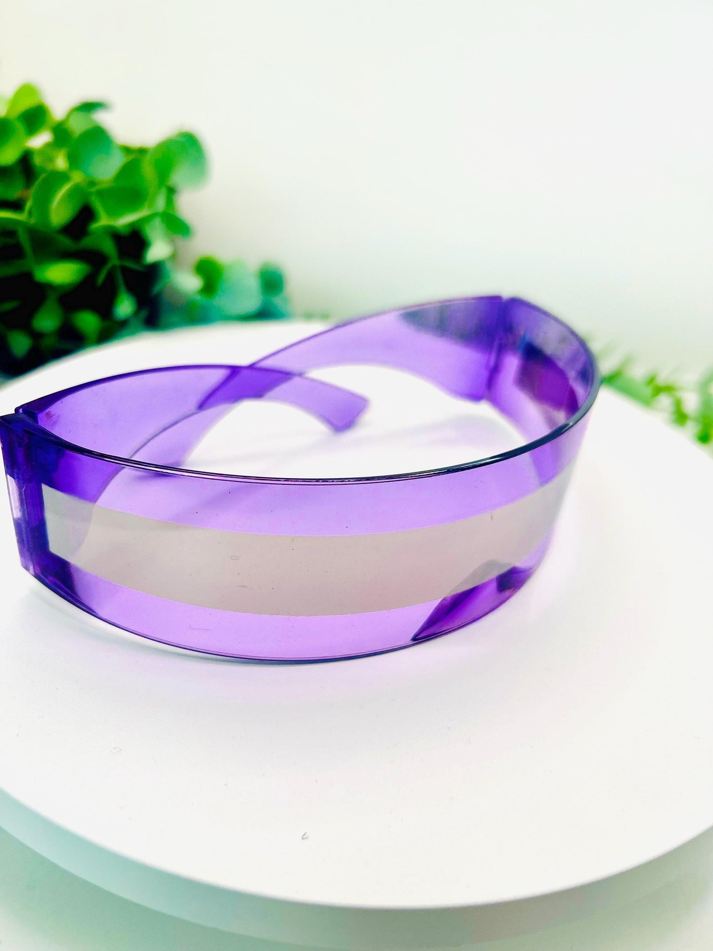 Ultraviolet Vixen Shield Sunglasses Oversized Futuristic Wraparound Visor Shades Festival Fashion Bold Purpl Statement Sunnies Barbiecore UV