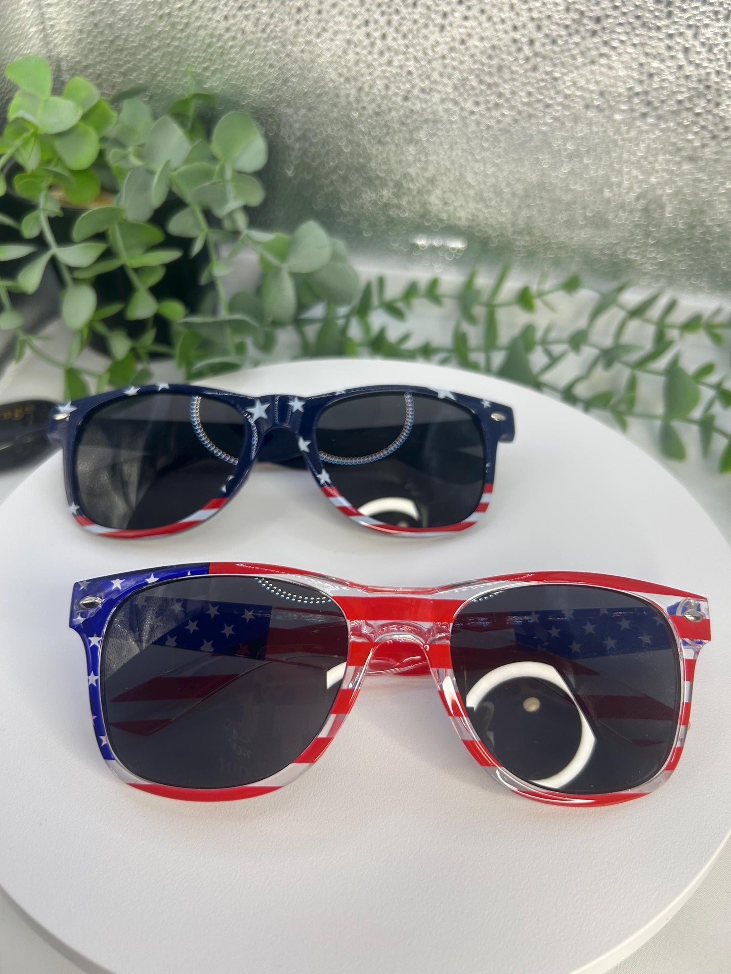 Star-Spangled Baddie|Patriotic American Flag 4th July Sunglasses Red White & Blue Summer USA Shades Bold UV Sun Protection Statement Eyewear